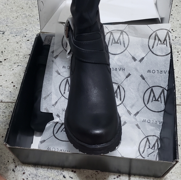Black Harlow Heather Fall Boots. Size 7. Nwt - Picture 12 of 13